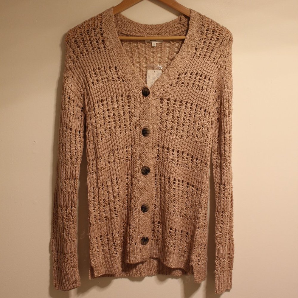 Mudd Kohl's Dusty Pink Knit Button Cardigan XS
